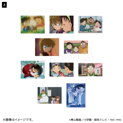名探偵コナン　THE MOVIE展　ポストカードセット　フレークシール 名探偵コナン アニメ30周年記念 フレークシール（4種） 名探偵コナン