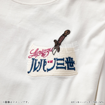 ルパン三世 カリオストロの城 長袖Tシャツ ロゴ オフホワイト ルパン