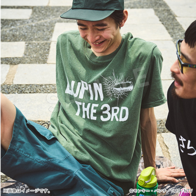 ルパン三世 半袖Tシャツ LUPIN THE 3RD グリーン／Apparel Edition