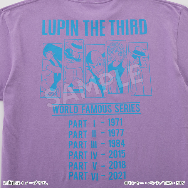 ルパン三世 半袖Tシャツ ヒストリー ラベンダー／Apparel Edition 