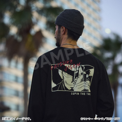 ルパン三世 長袖Tシャツ 次元 ブラック／Apparel Edition ルパン