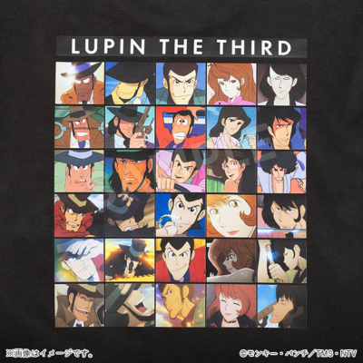 ルパン三世 PART6 Tシャツ ブラック　Lサイズ ルパン三世 長袖Tシャツ ルパン＆次元 ブラック／Apparel