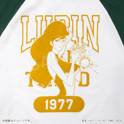 ルパン三世 ラグランTシャツ 不二子 アイビーグリーン/Apparel ルパン三世 ラグランTシャツ 不二子 アイビーグリーン/Apparel